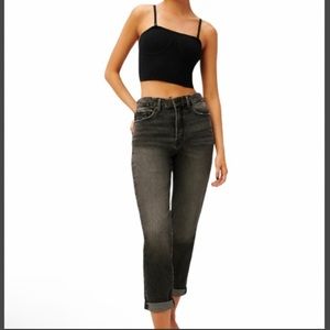NWOT⚡️ GOOD AMERICAN ⚡️GIRLFRIEND THE WEEKENDER JEANS ⚡️00/24 ⚡️BLCK